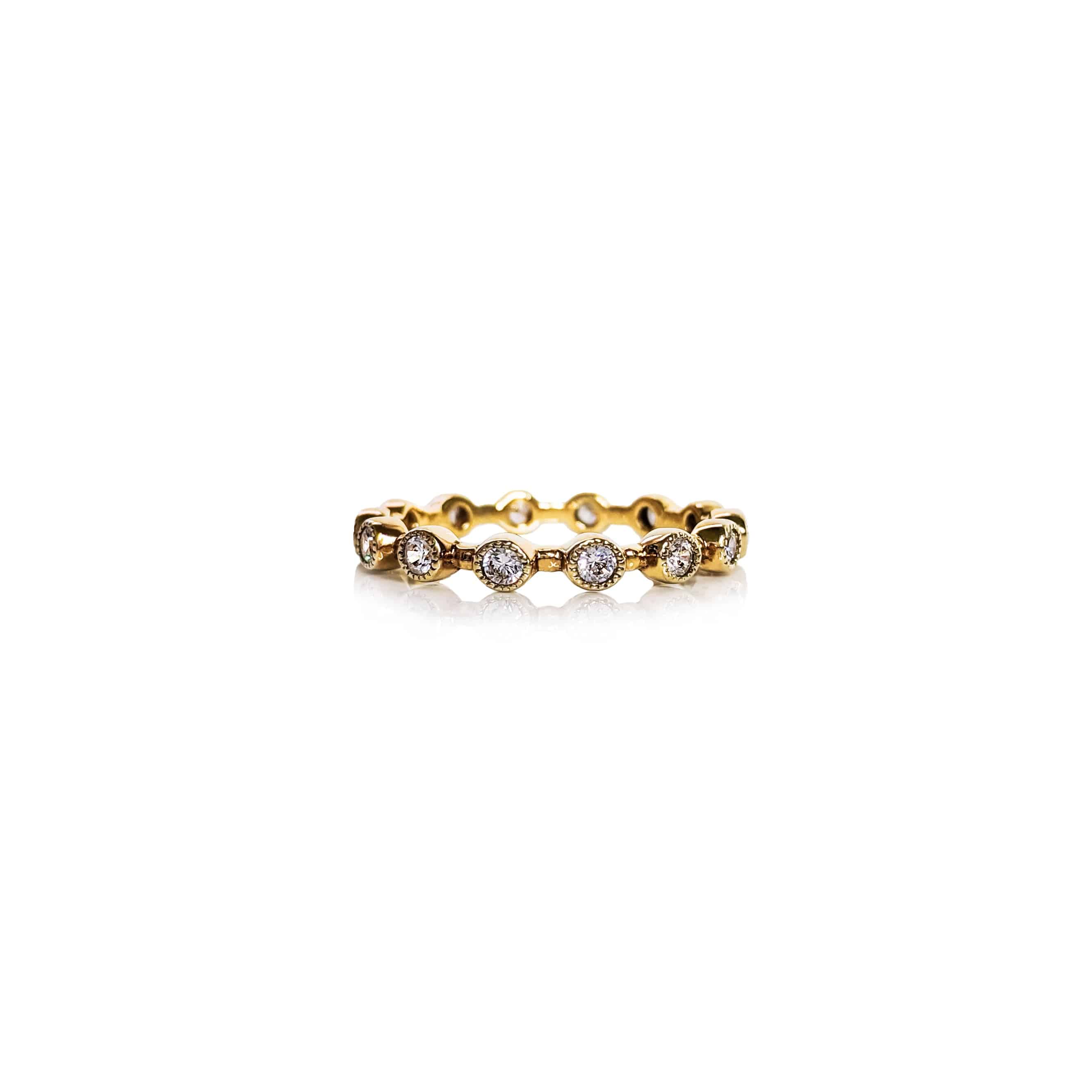 Bezel 3pt Diamond Ring - Image 3