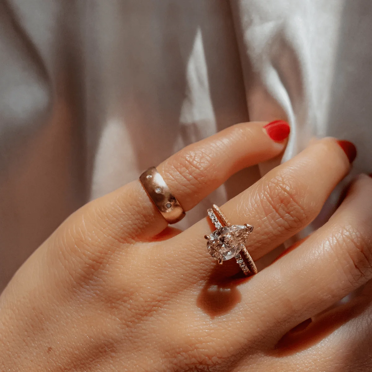 Champagne Diamond Engagement Ring - Ready To Ship - Image 3