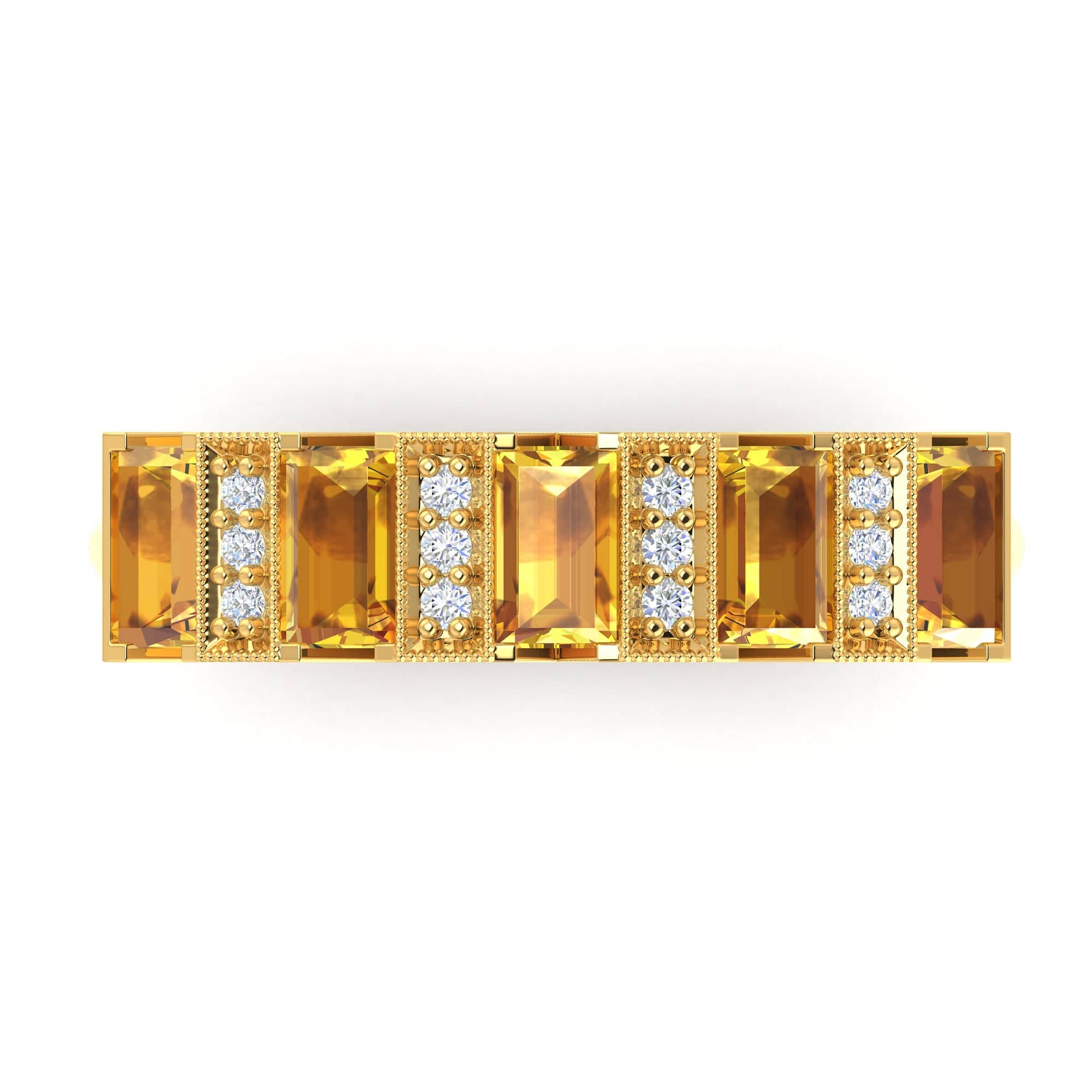 Classic Eternity Yellow Sapphire Ring - Image 3