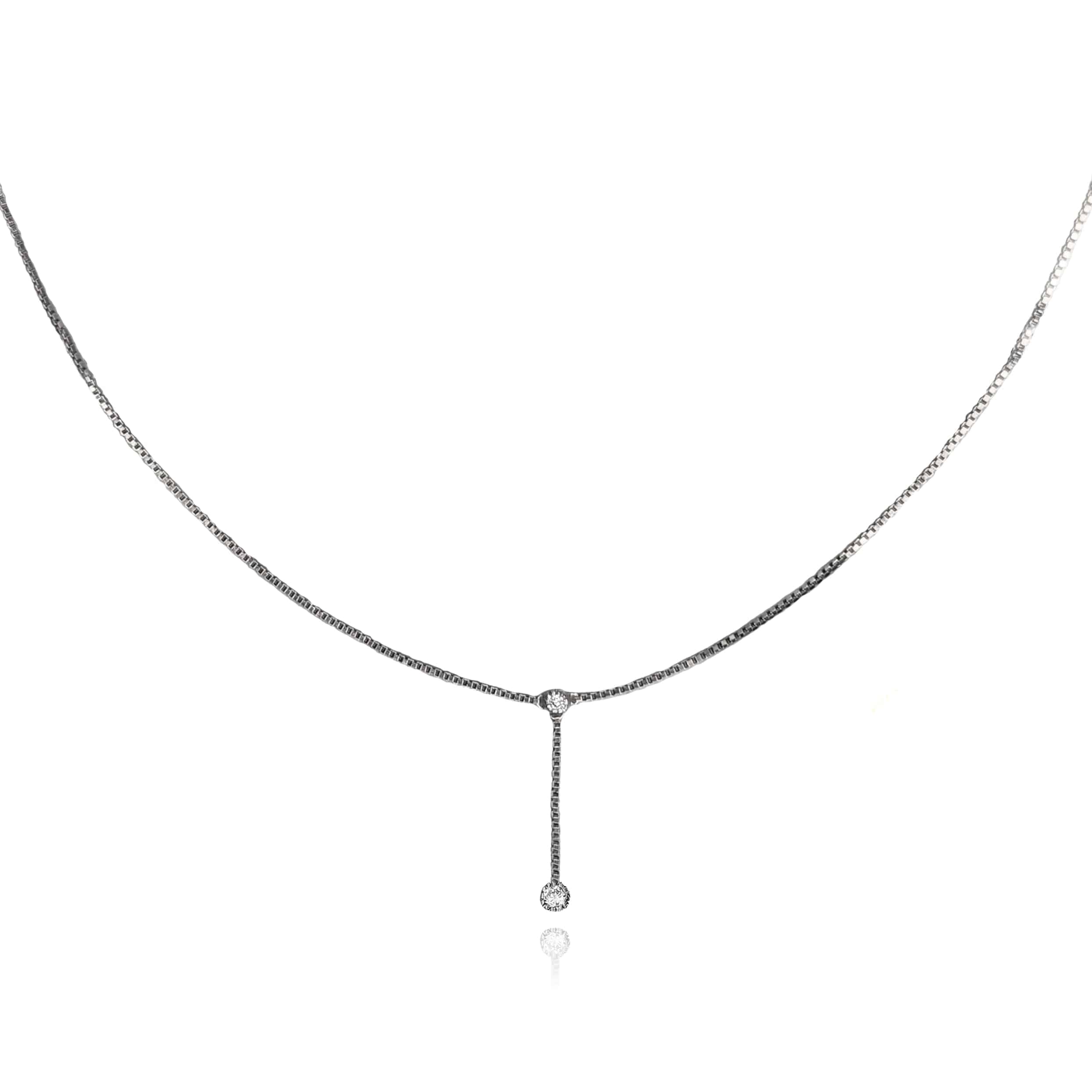 Diamond Drop Necklace - Image 3