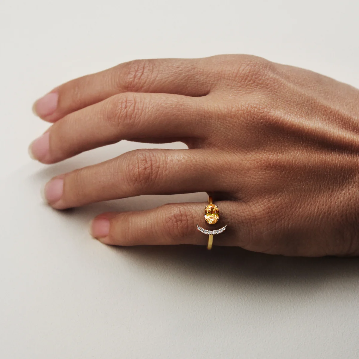 Eclipse Gemstone Pinky Ring - Image 2