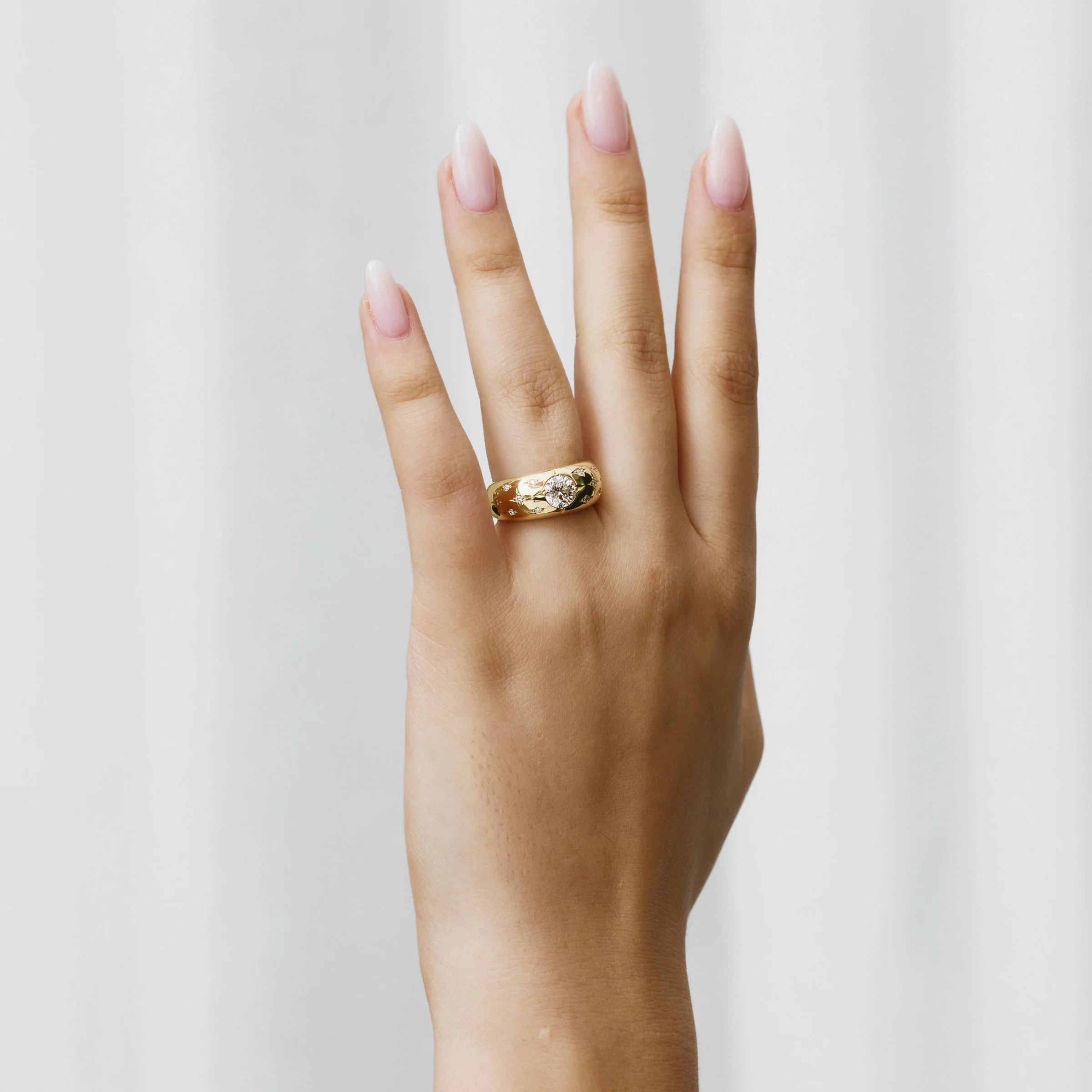 Golden Diamond Ring