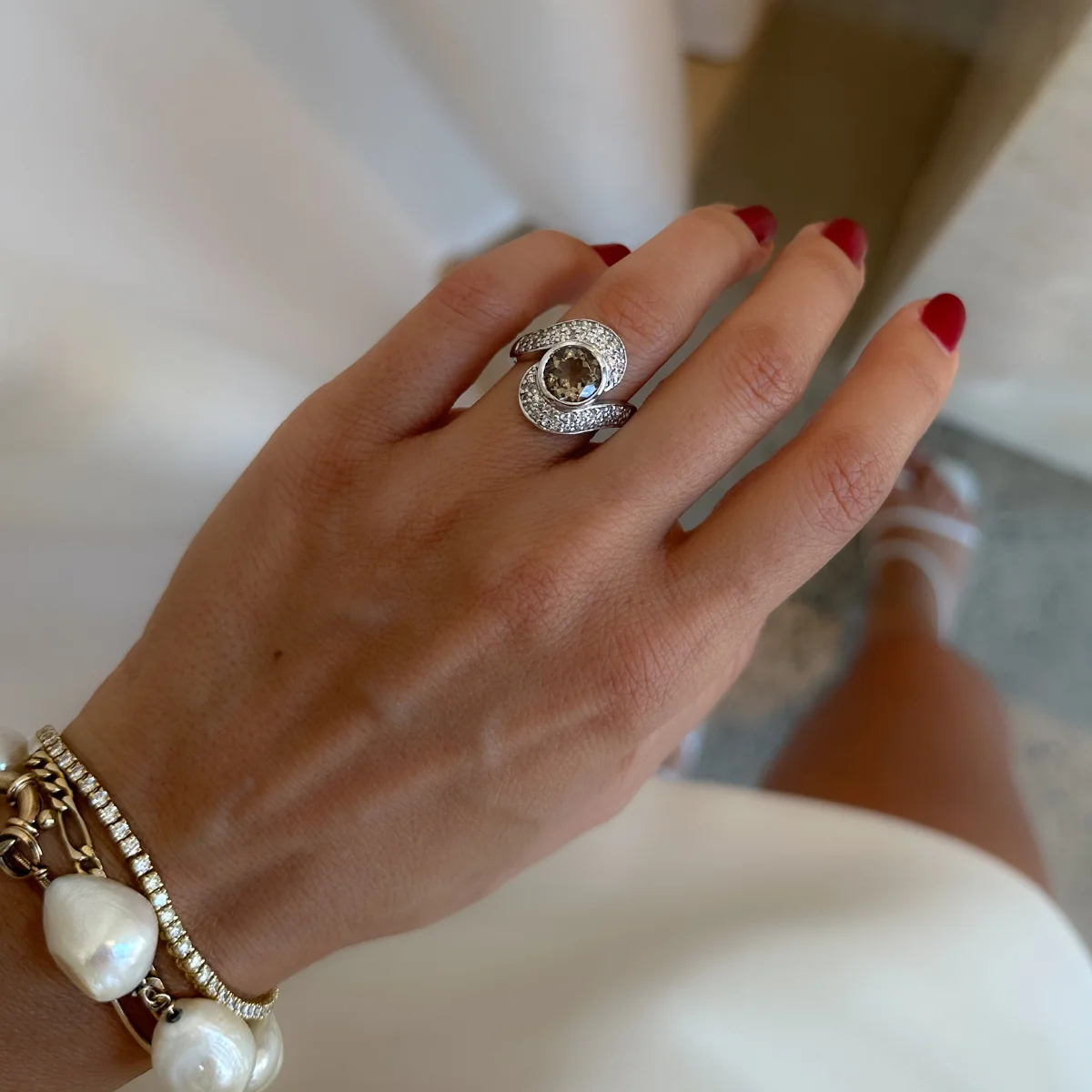 Heat Swirl Engagement Ring - Image 3