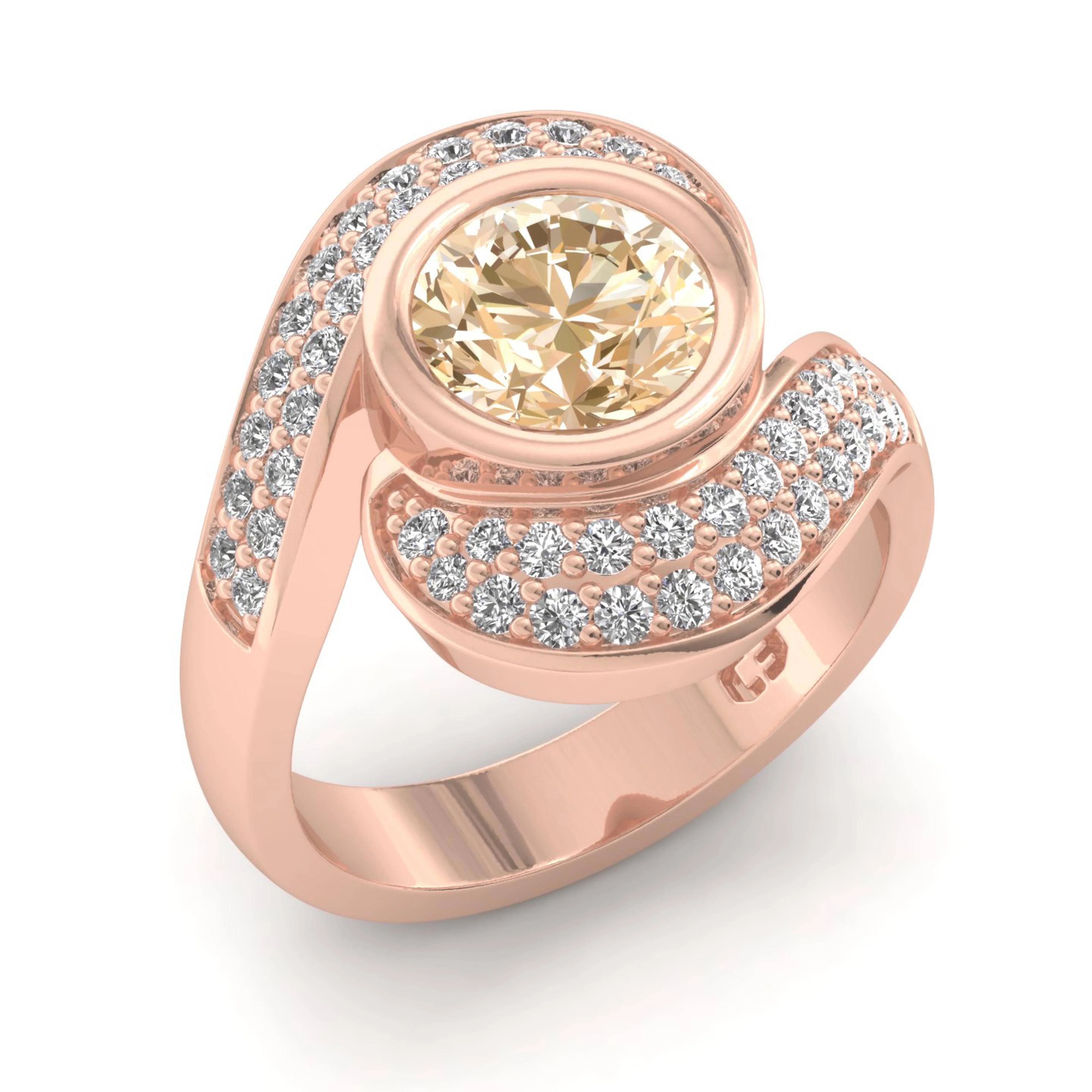 Heat Swirl Engagement Ring - Image 4
