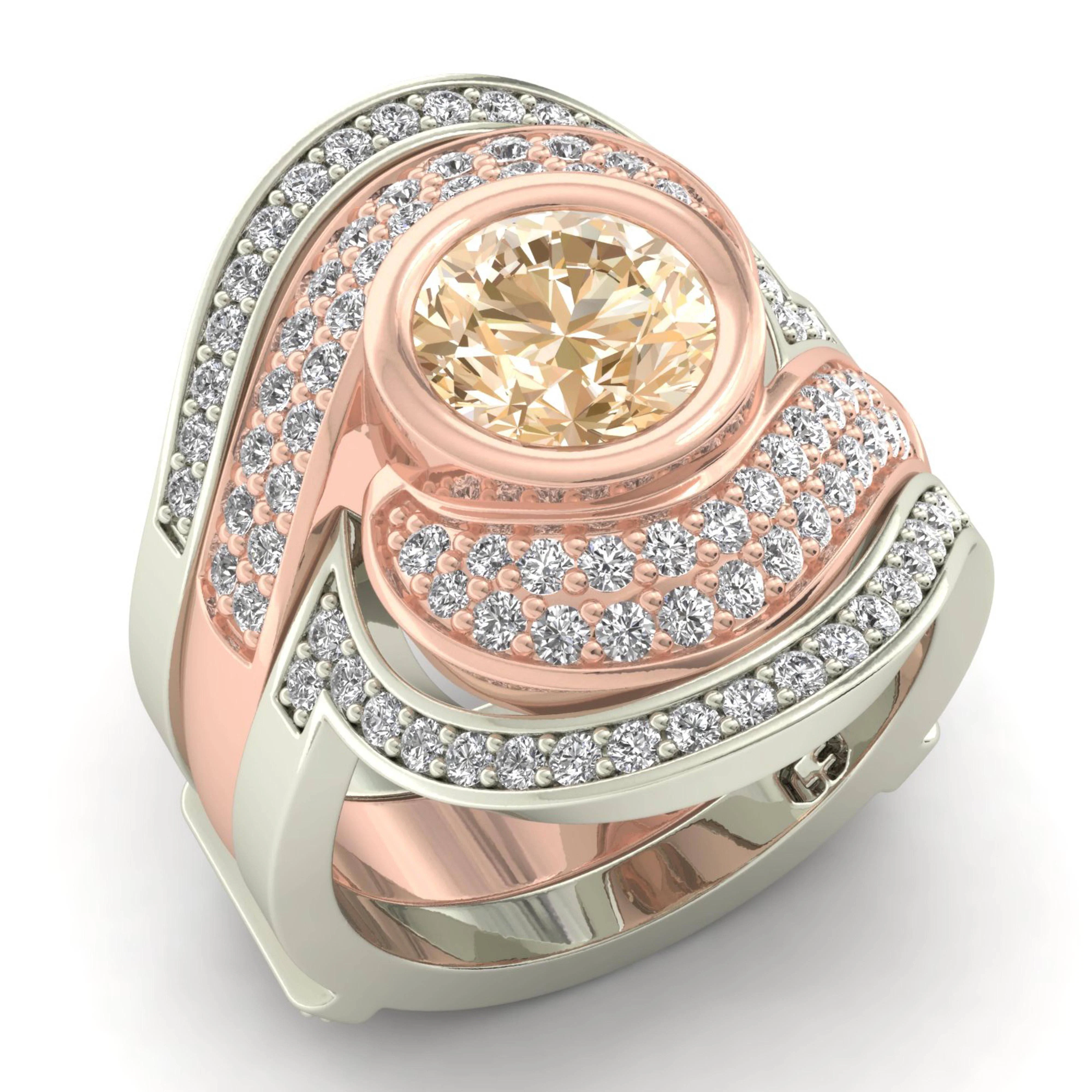 Heat Swirl Engagement Ring - Image 5
