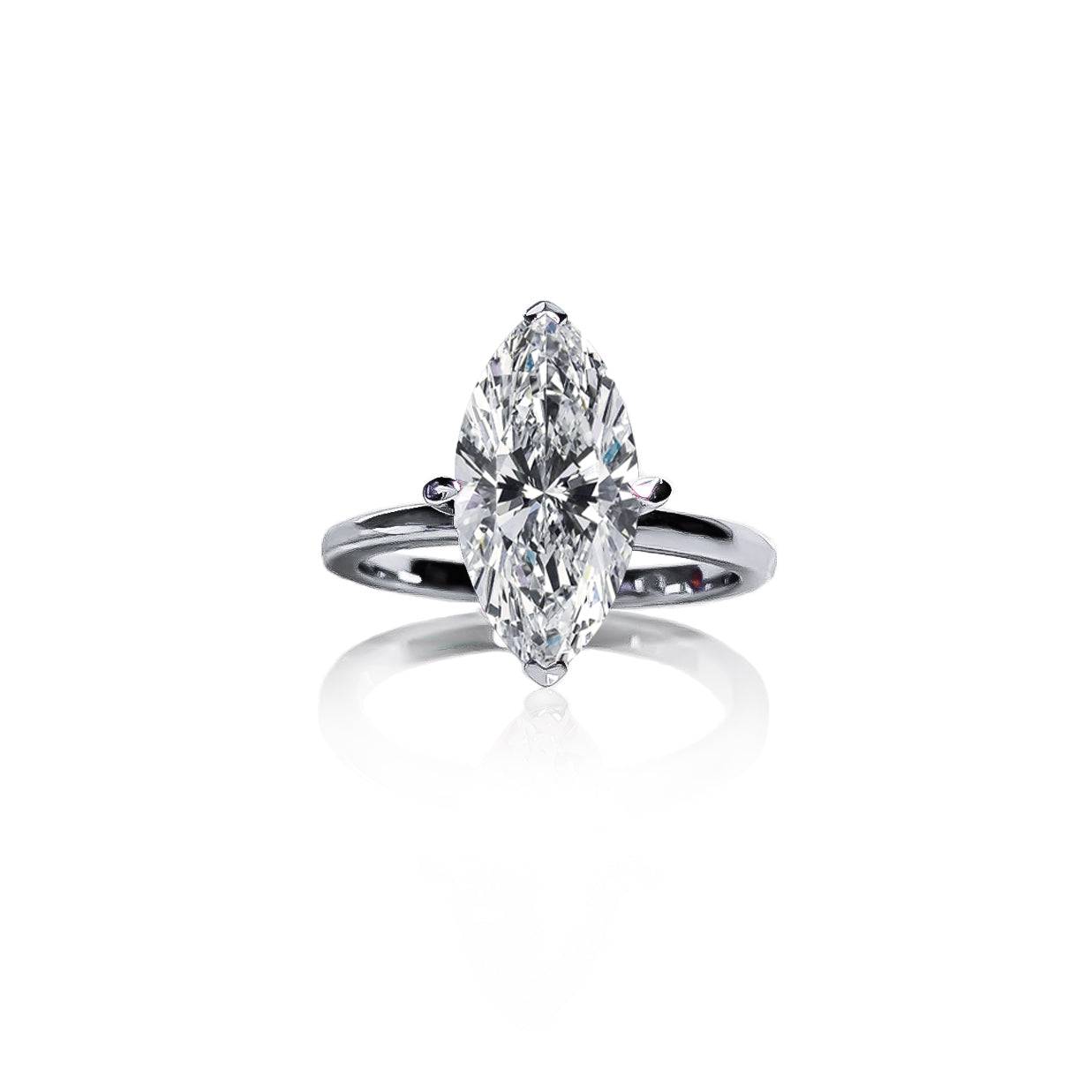 Marquise Tulip Engagement Ring - Image 3