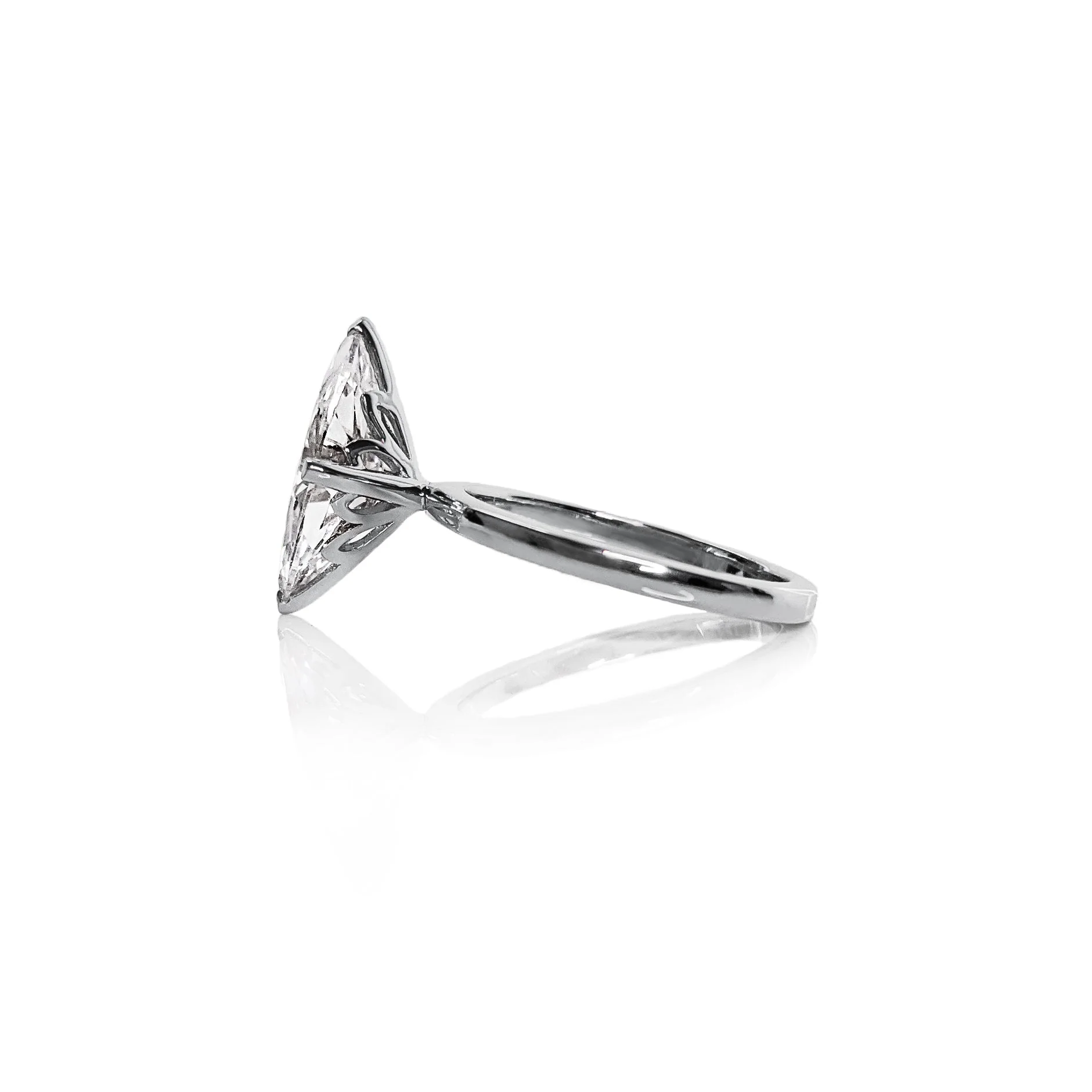 Marquise Tulip Engagement Ring - Image 8