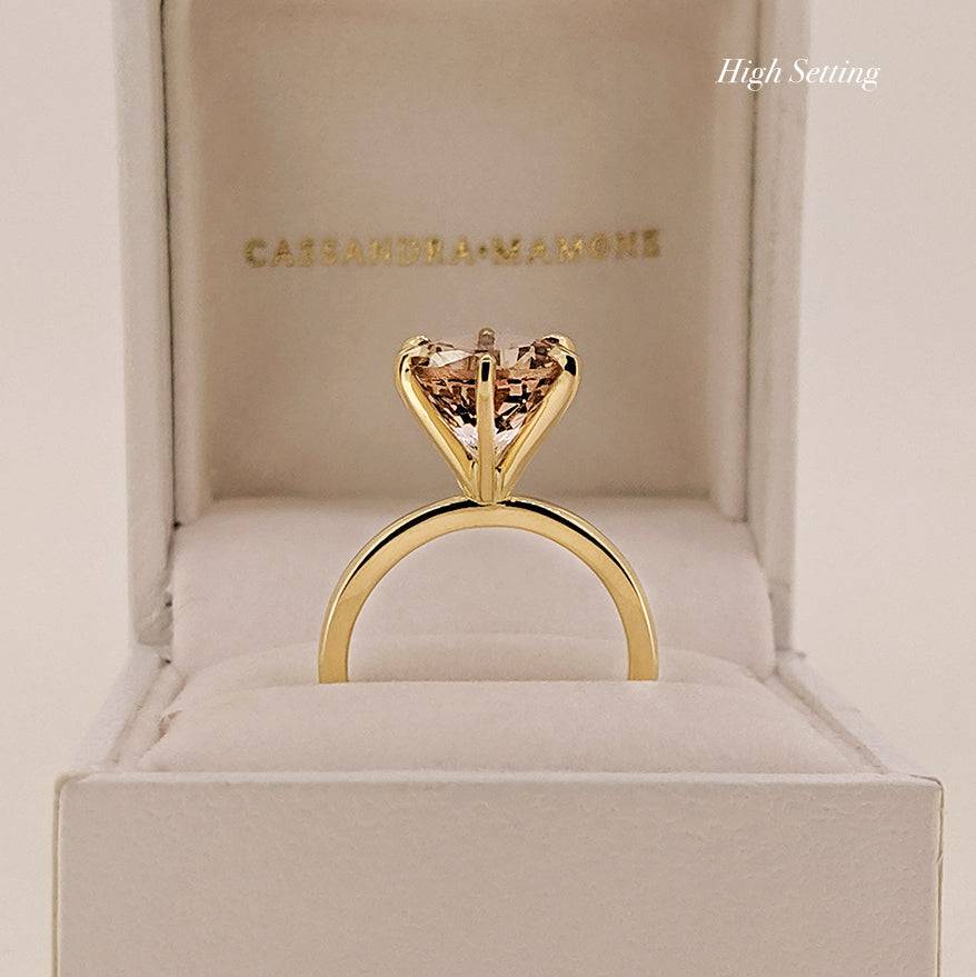 Morganite Gigi Round Brilliant Ring - Image 10