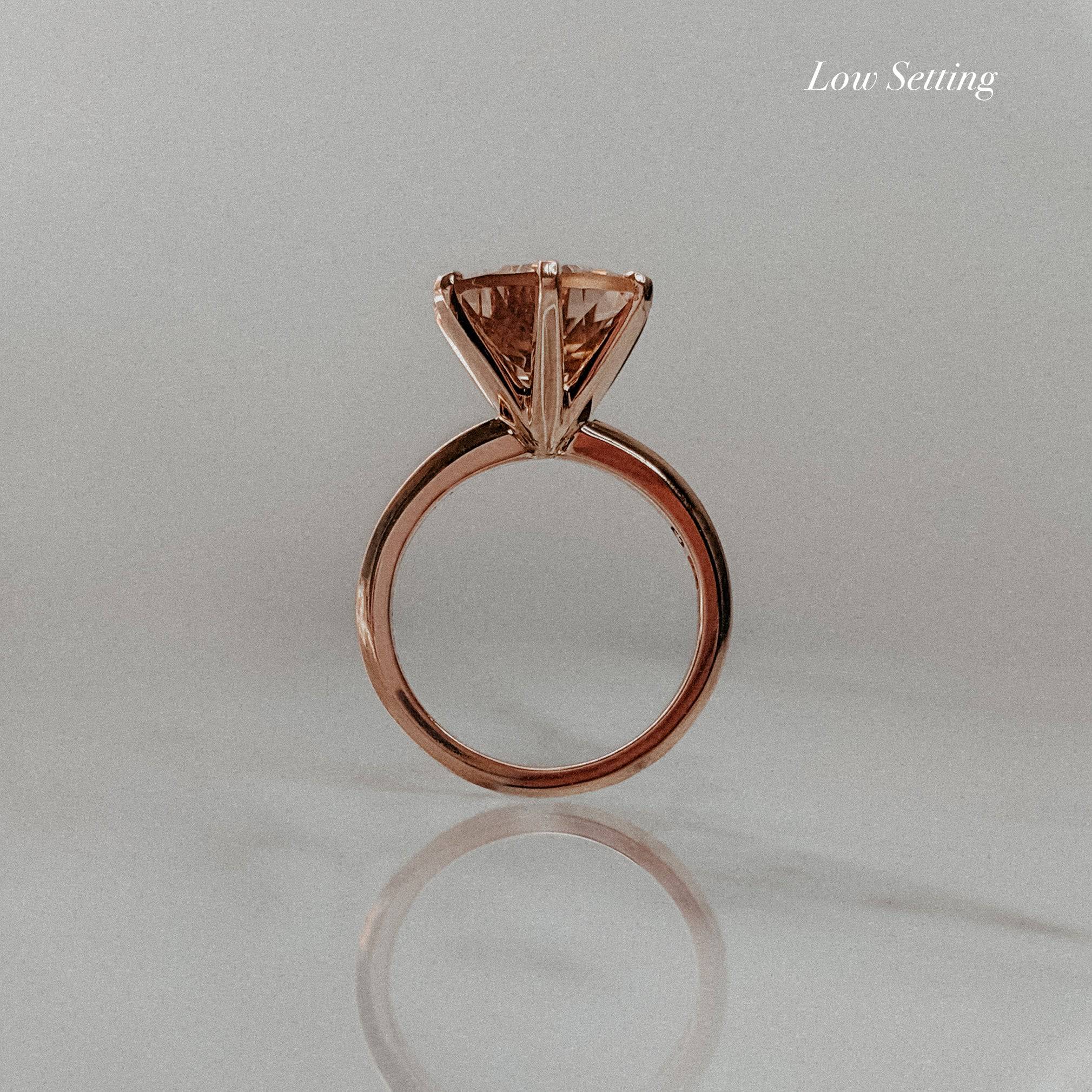 Morganite Gigi Round Brilliant Ring - Image 11
