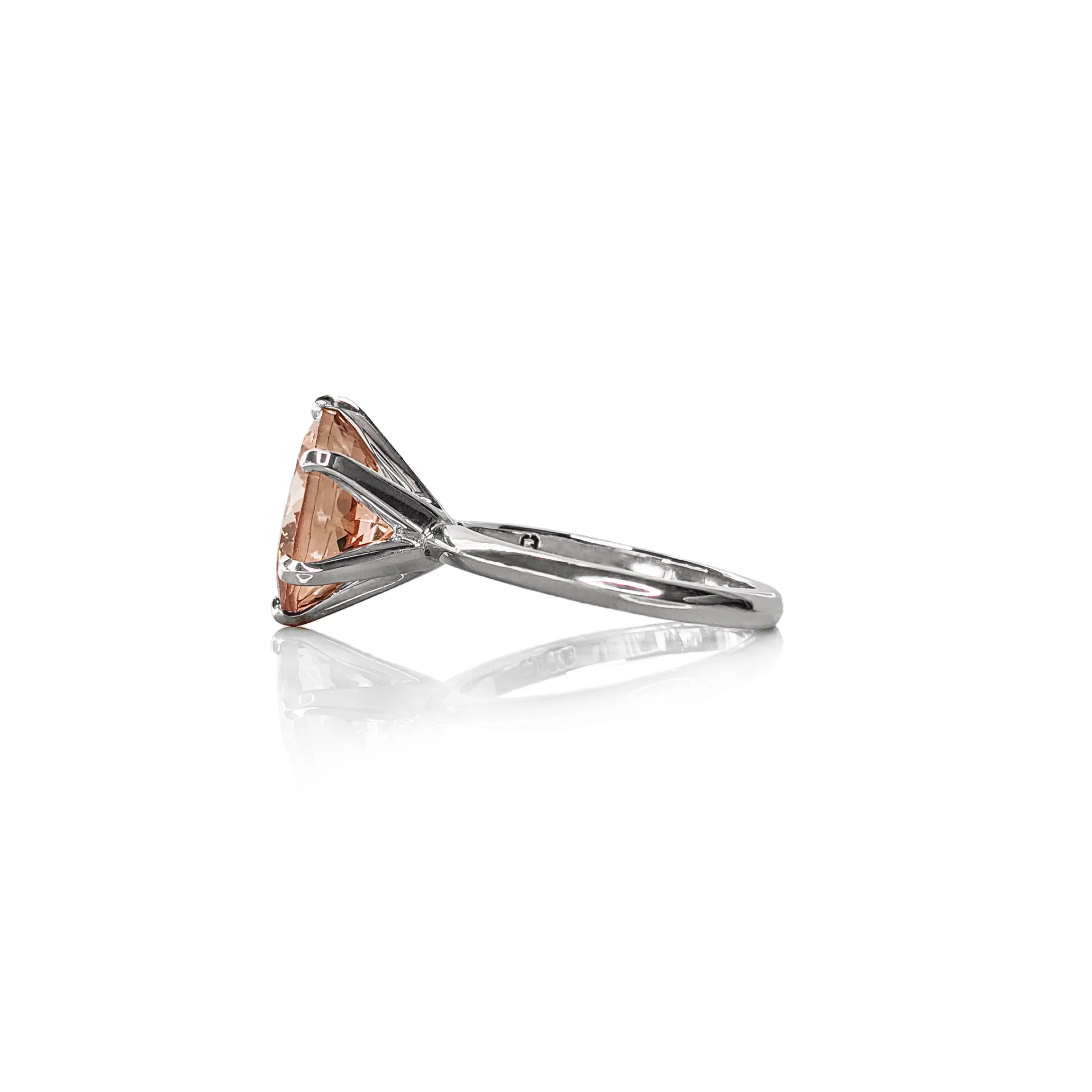 Morganite Gigi Round Brilliant Ring - Image 6