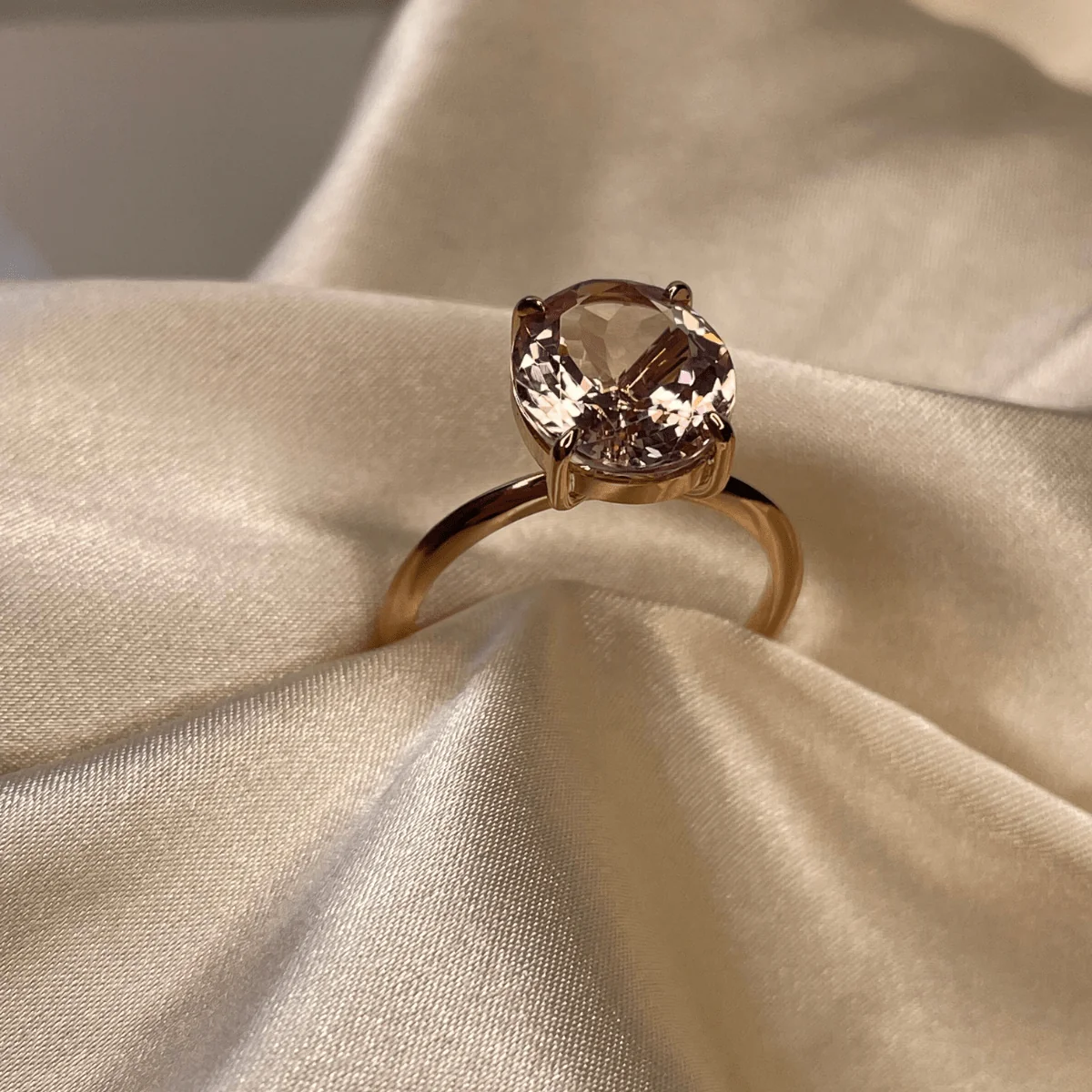 Morganite Oval Elegance Ring - Image 11