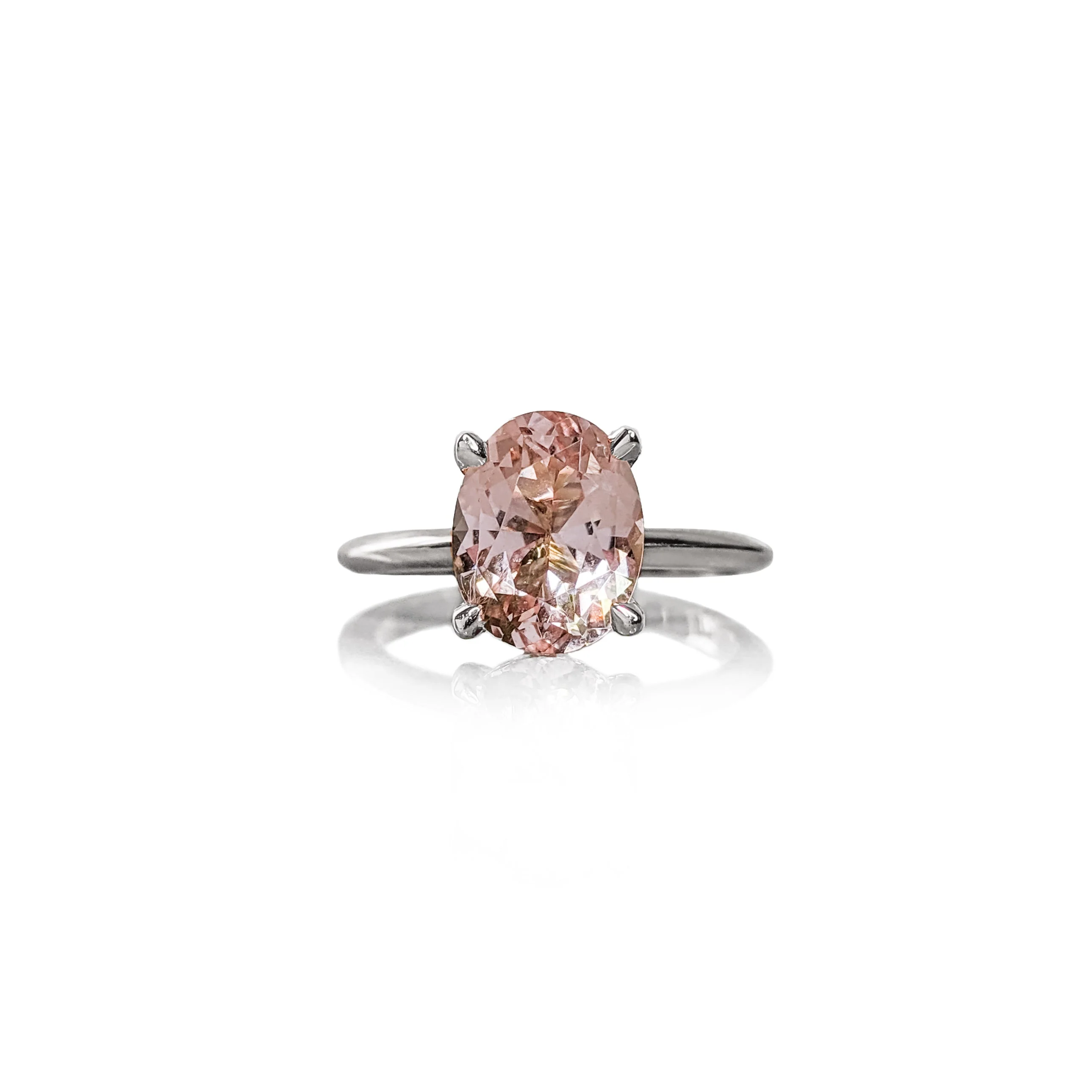 Morganite Oval Elegance Ring - Image 4