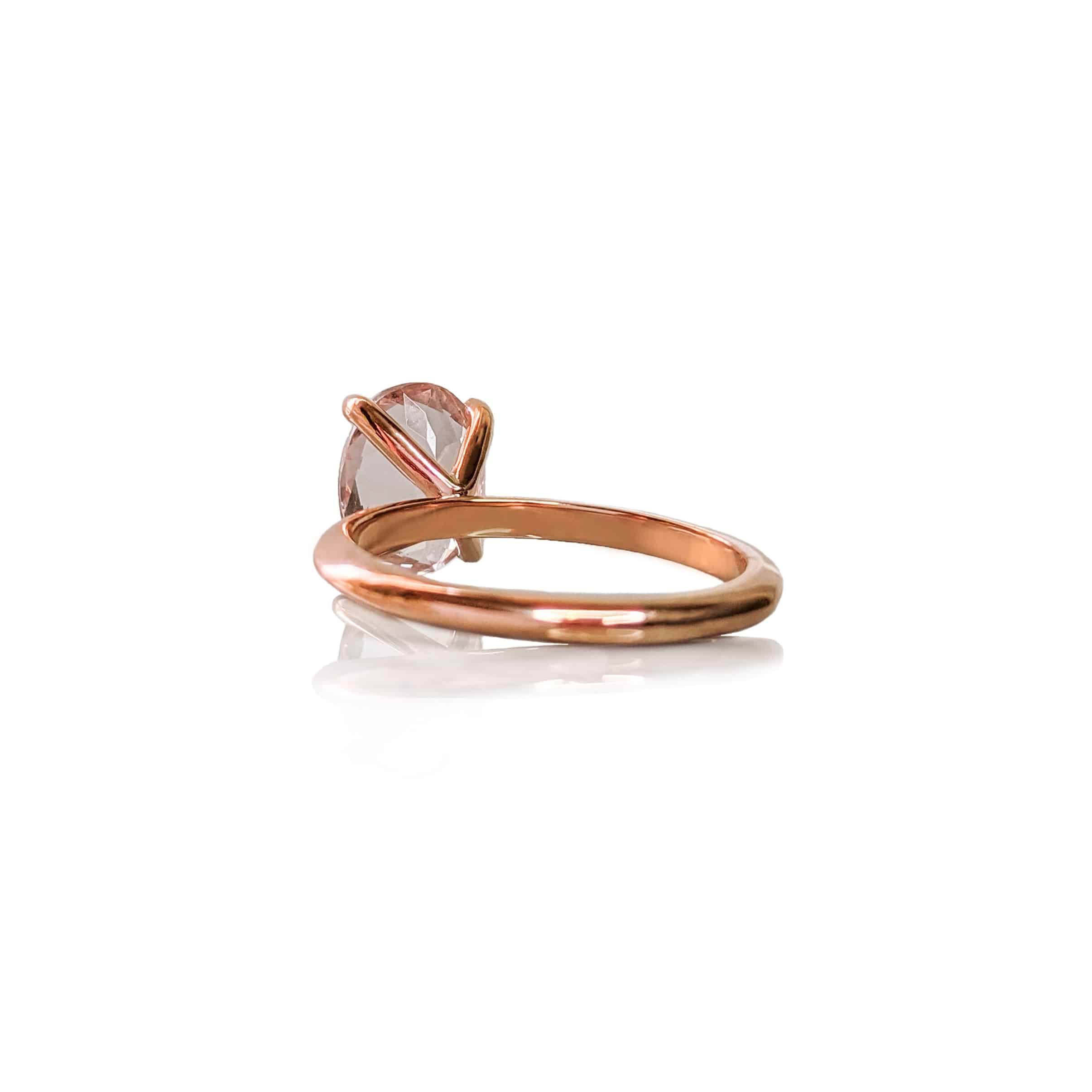 Morganite Oval Elegance Ring - Image 9