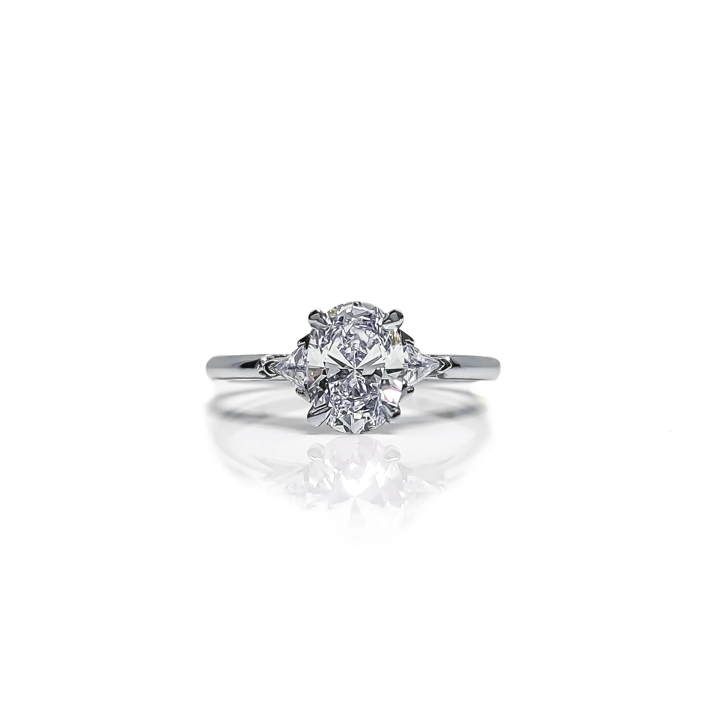 Oval Diamond Engagement Ring - Image 3