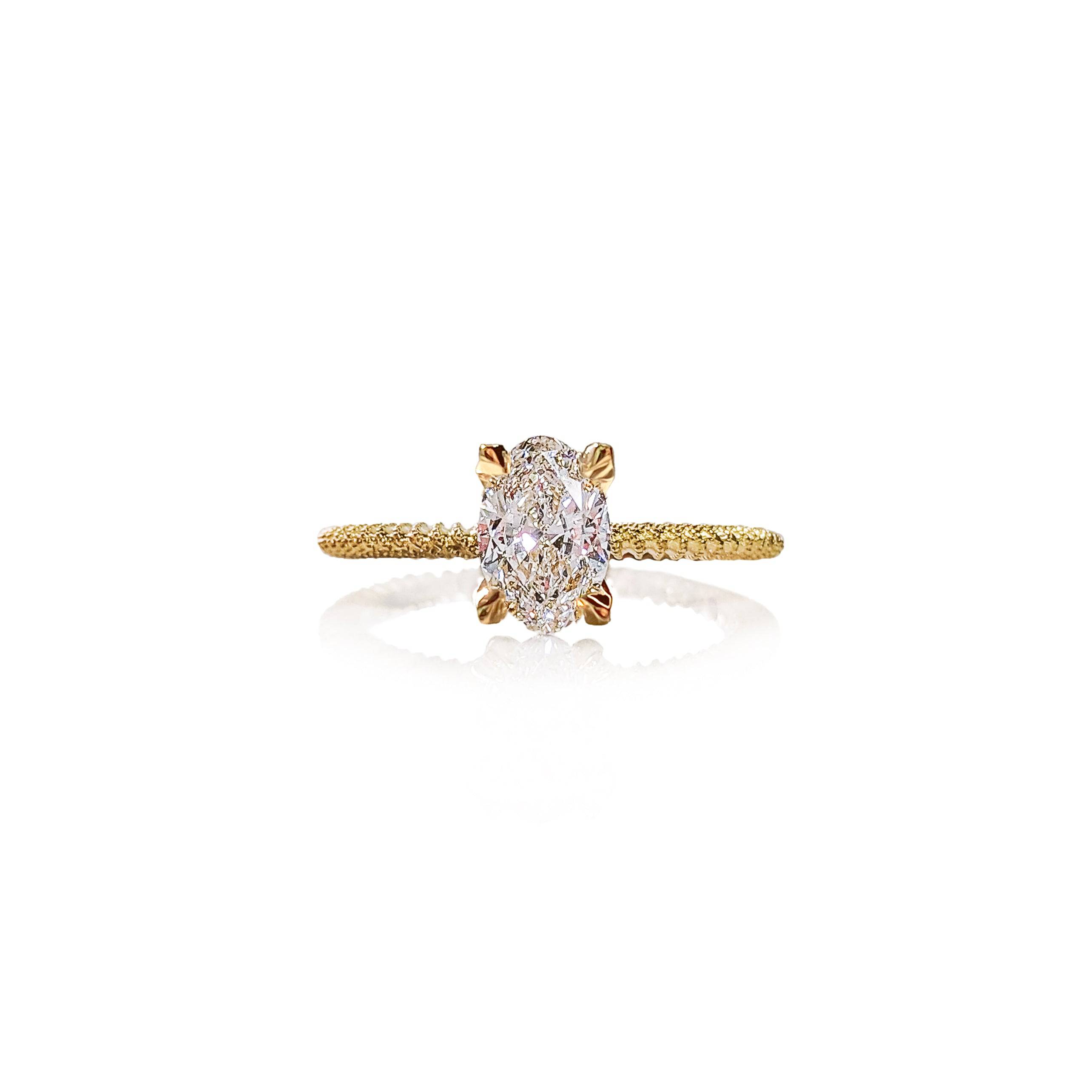 Oval Perlina Engagement Ring - Image 3