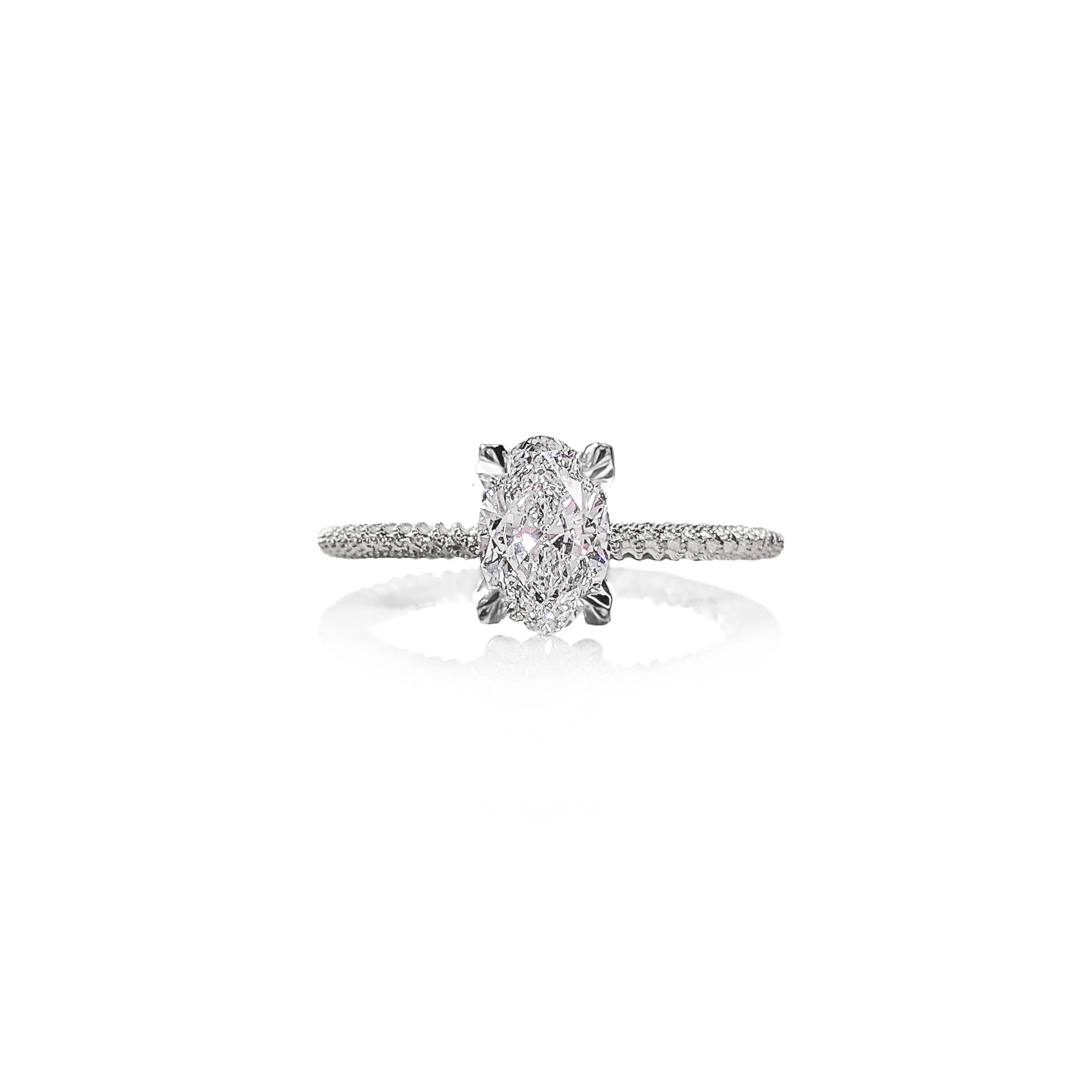 Oval Perlina Engagement Ring - Image 4