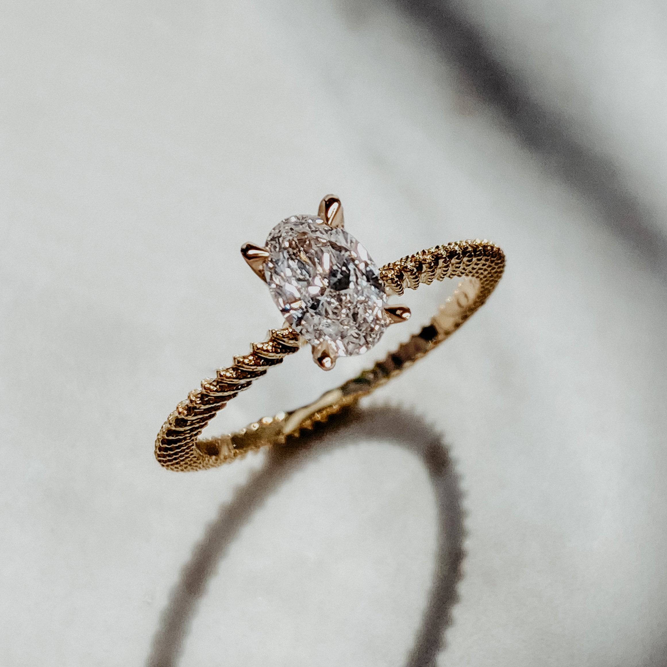 Oval Perlina Engagement Ring - Image 6