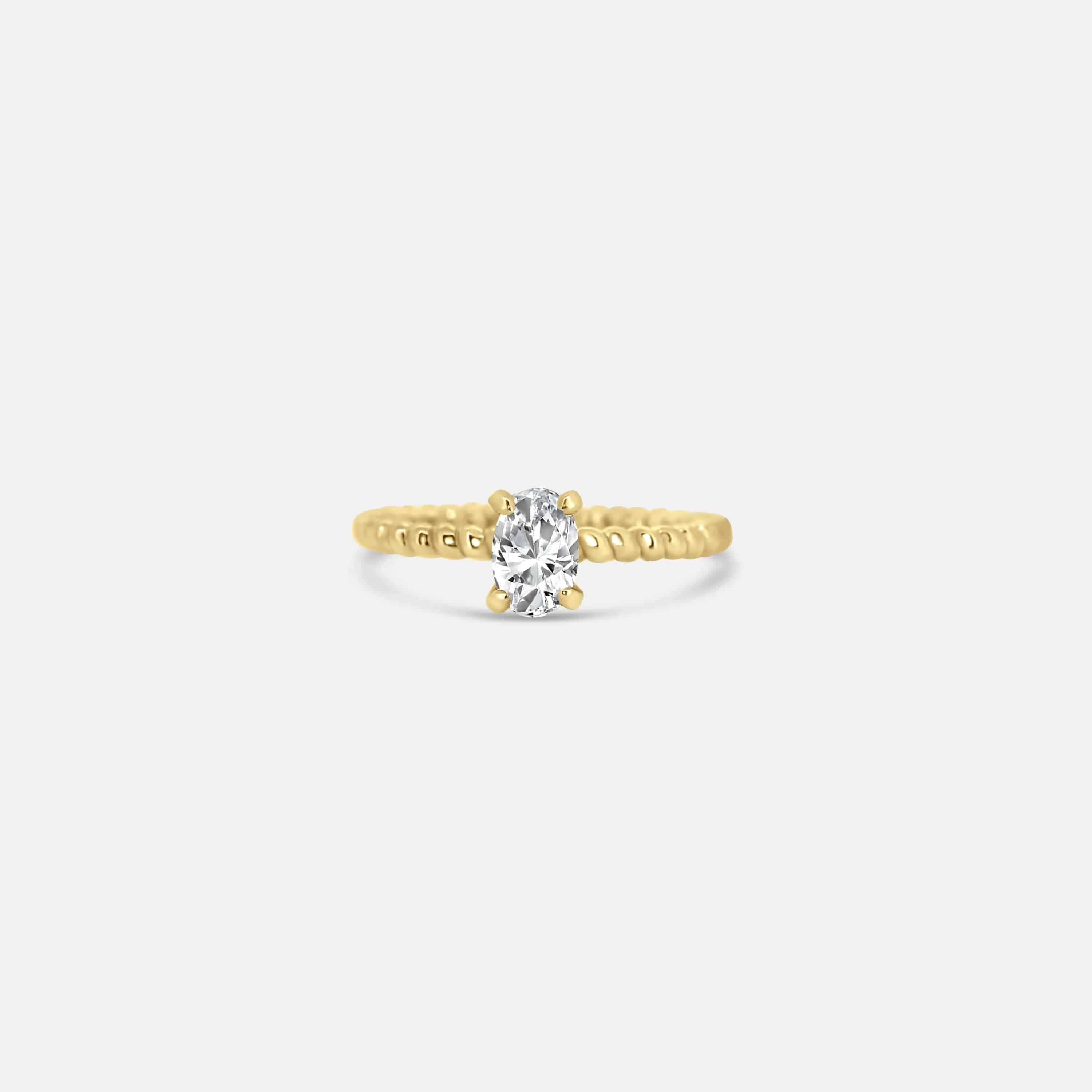 OVAL TWIST ROPE ENGAGEMENT RING