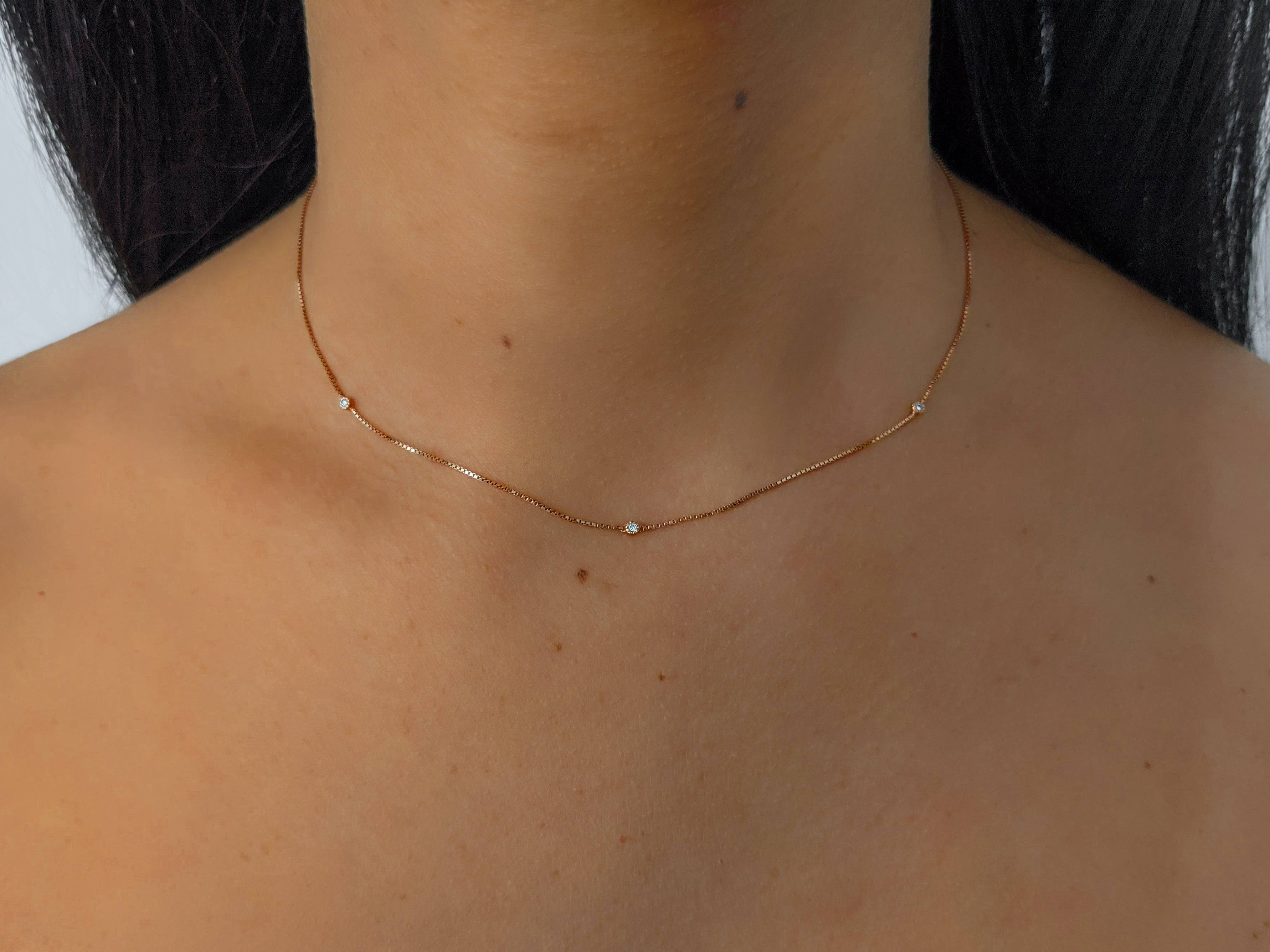Petite Diamond Necklace - Image 4