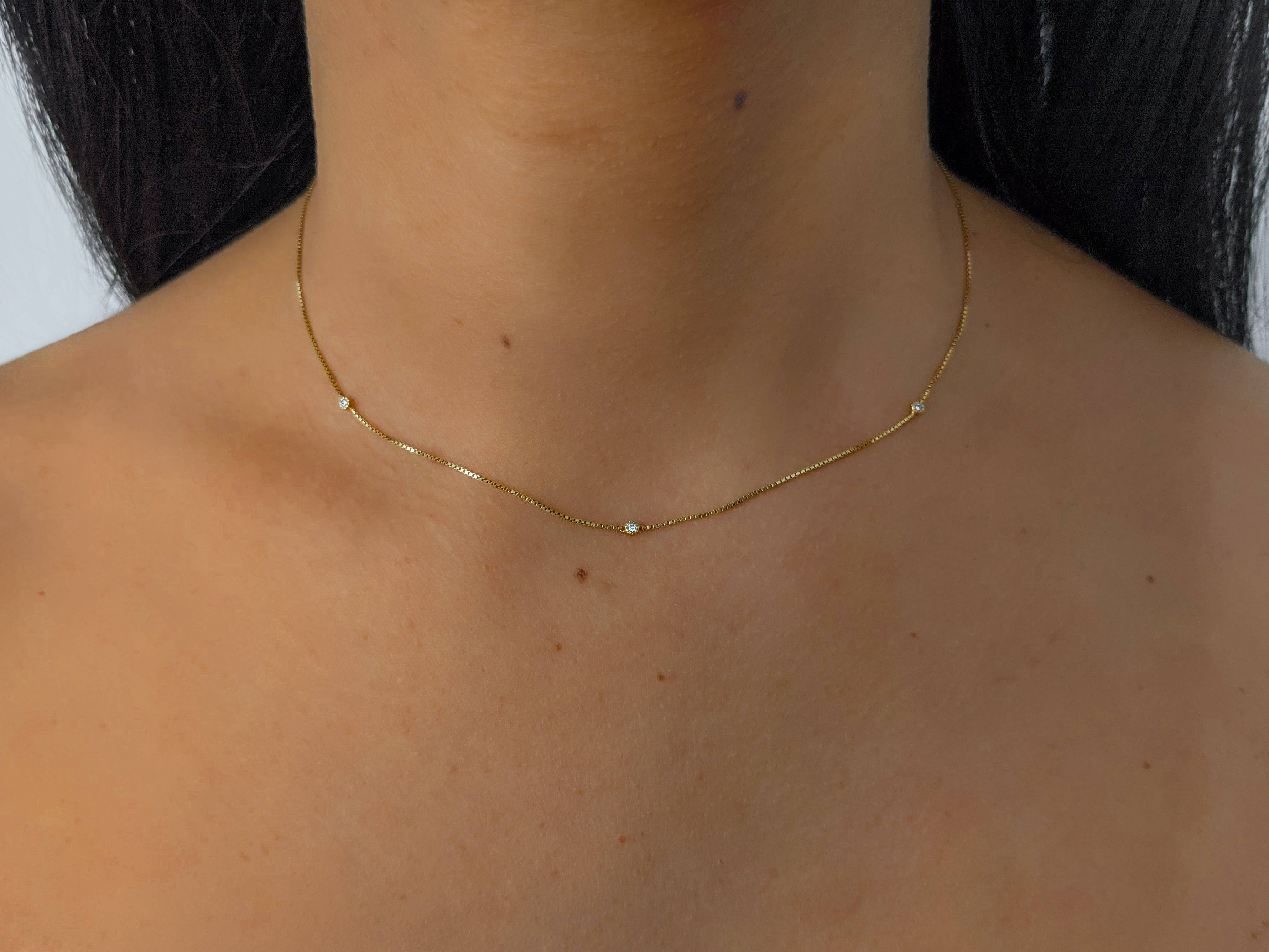 Petite Diamond Necklace - Image 5
