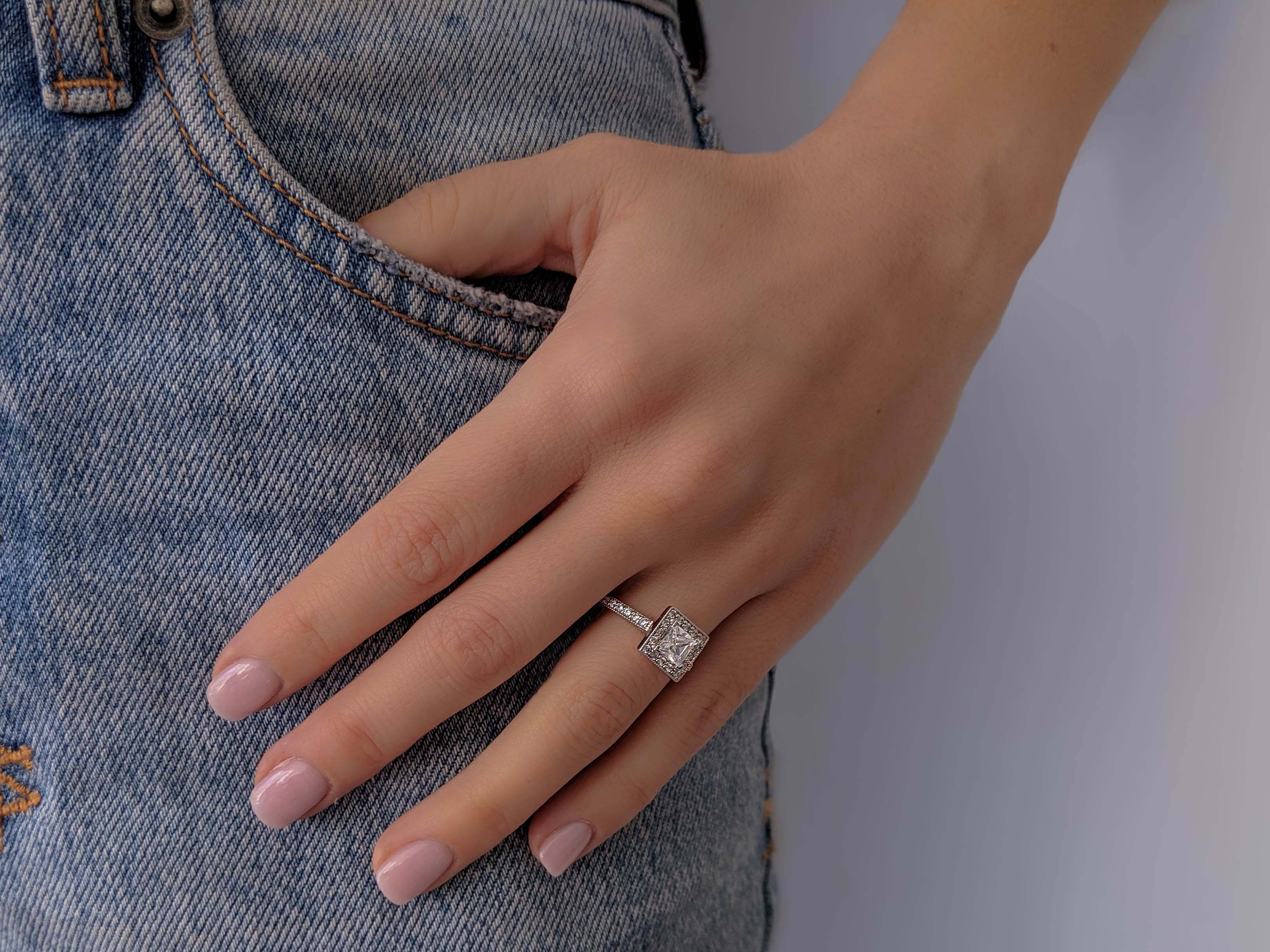 Princess Diamond Engagement Ring - Image 3