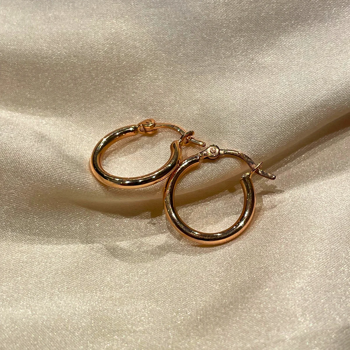 Round Hoop Earrings - Image 2