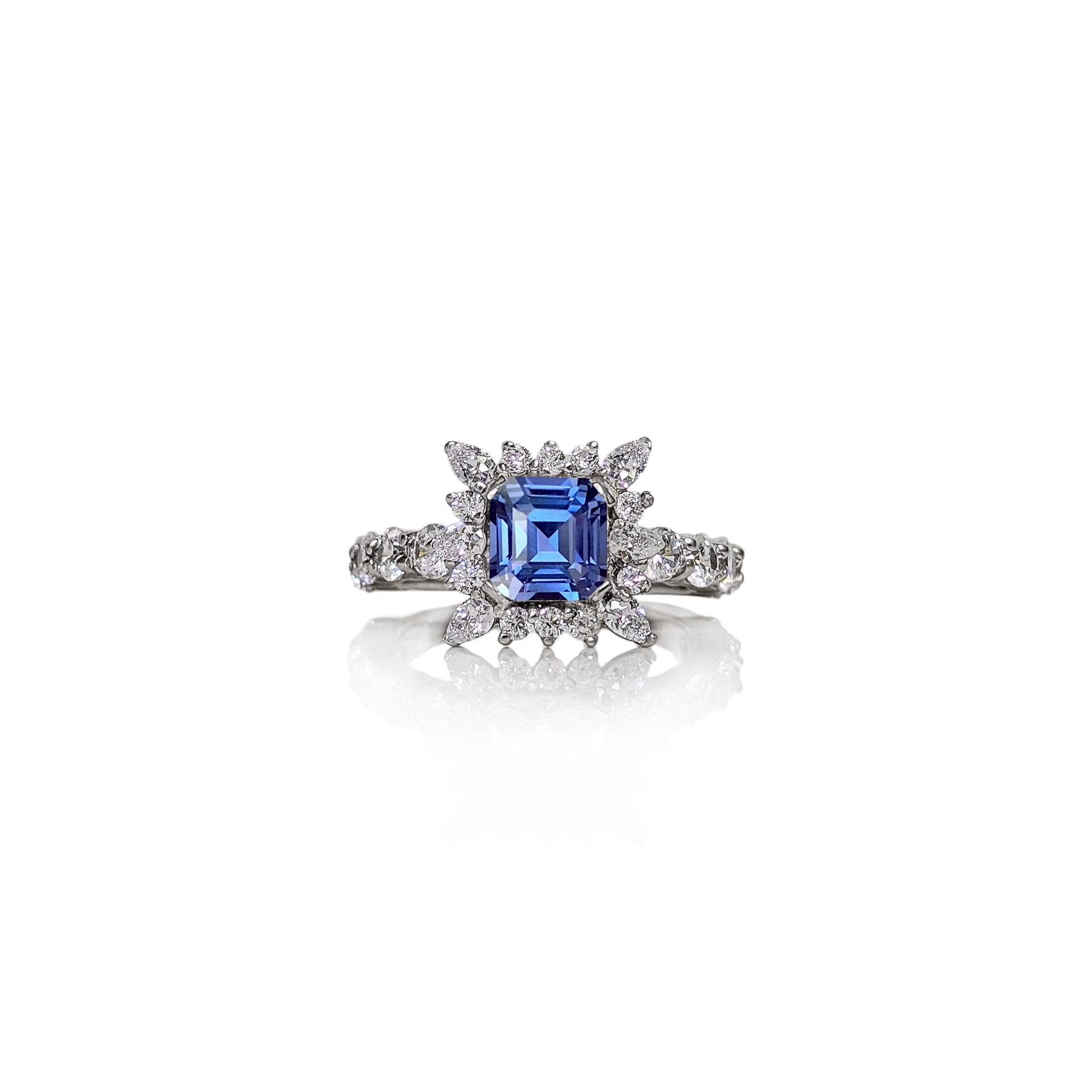 Sapphire Amaze Me Asscher Ring - Image 3