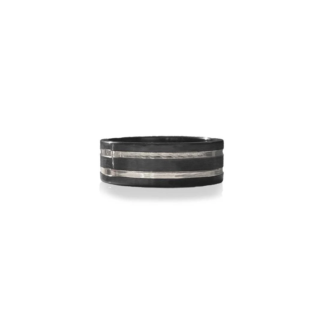 TWO-TONE ZIRCONIUM GOLD BAND - Image 3